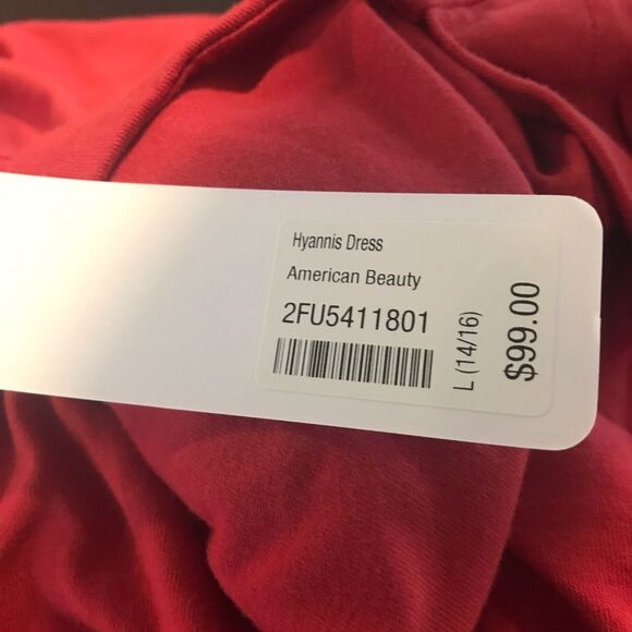 Soft Surroundings Hyannis Wrap Dress Size Large (14-16) Red Faux Wrap NWT - Picture 10 of 12